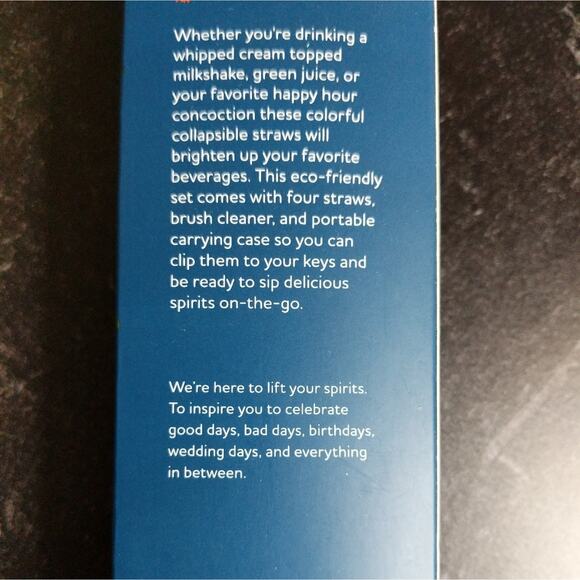 Chic & Tonic Silicone Straws - Size O/S - NIP - Picture 5 of 6